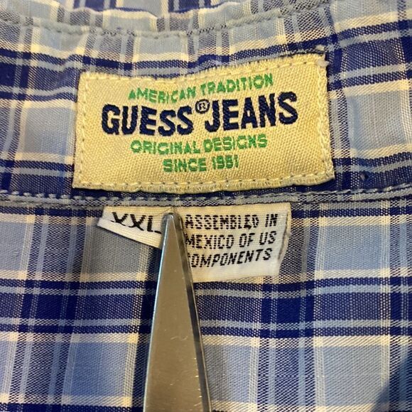 Guess Jeans Plaid Button Up Shirt Size XXL - Picture 7 of 8
